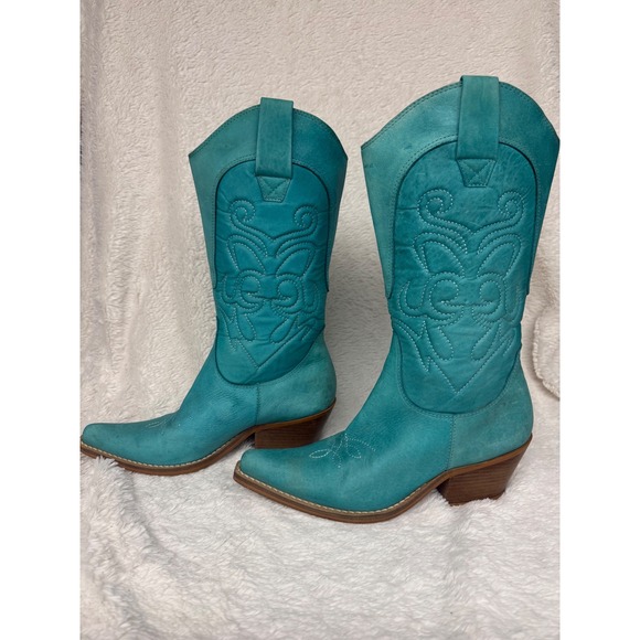 Penny Loves Kenny High Noon Turquoise Cowgirl Boots – Size 7M | Western Cowboy - Picture 3 of 16